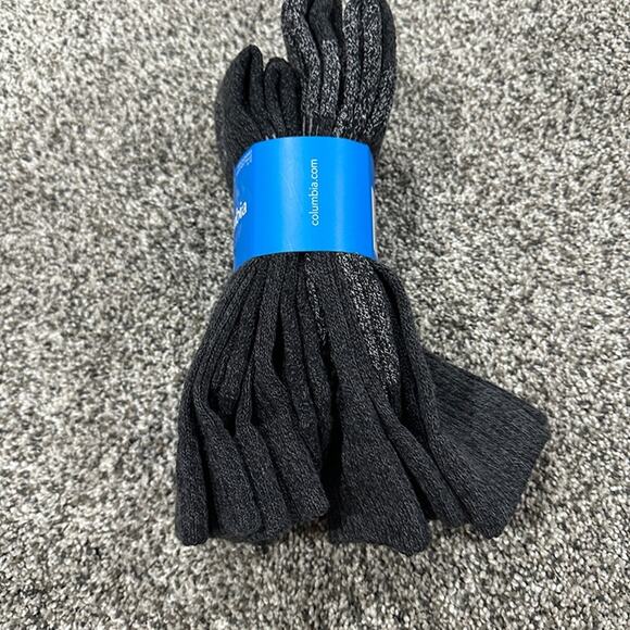 NEW Men's Columbia 4 Pairs Crew Black Socks - Size 6-12 - Picture 2 of 5